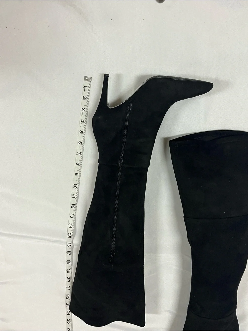 Tahari Ali Black Suede Over-the-Knee Boots - Elegant Women's Knee High Boot